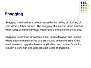 Plucking Defect Session4 Textile Testing.ppt