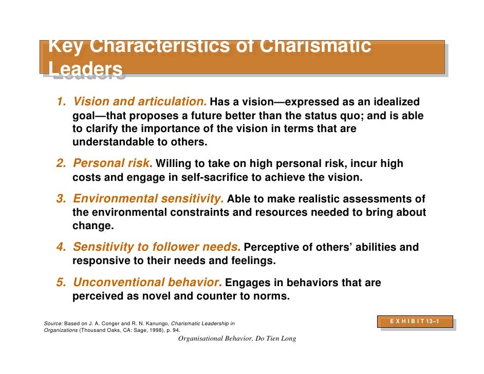 Essential traits of a charismatic leader