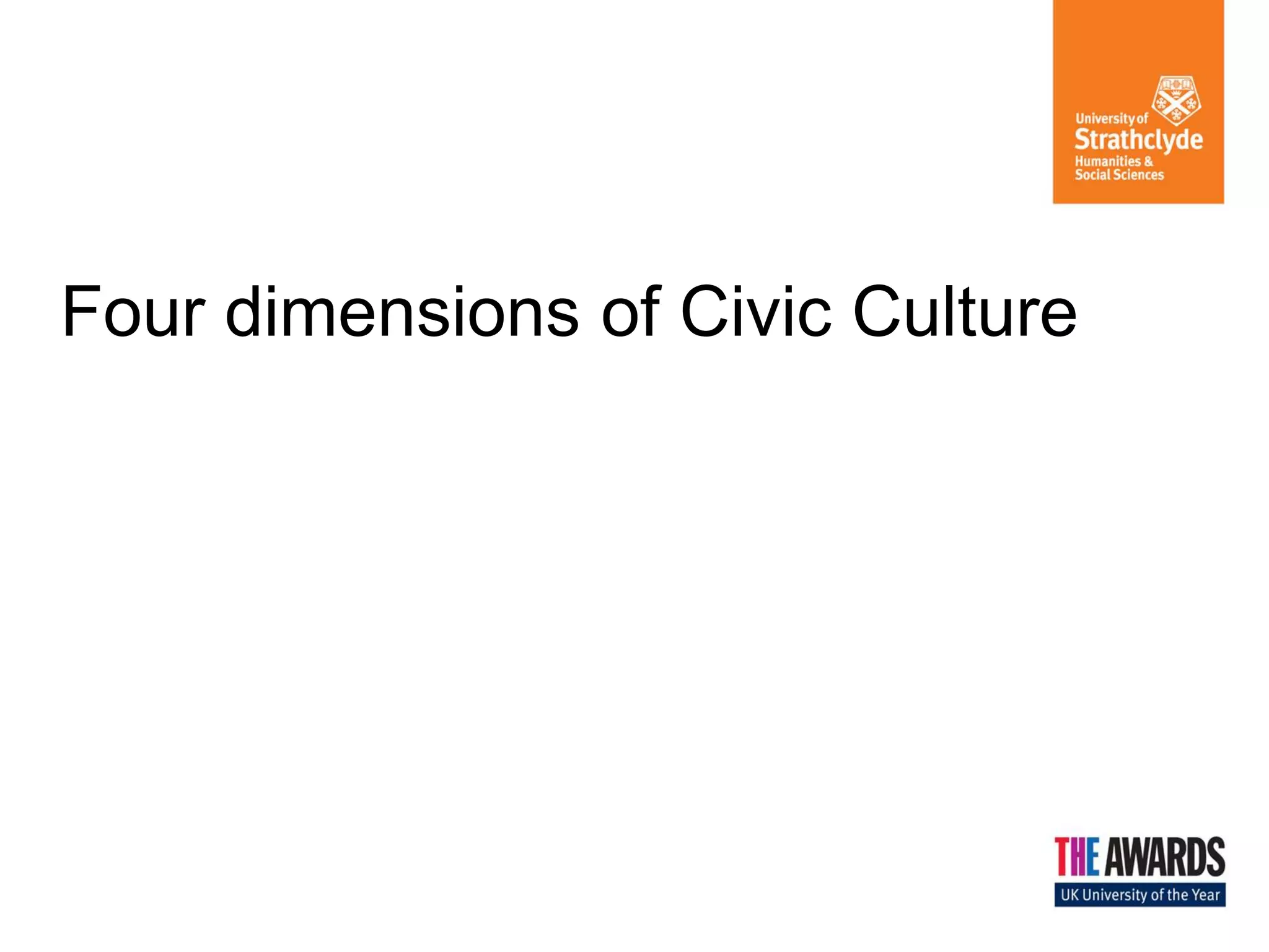 Four dimensions of Civic Culture  