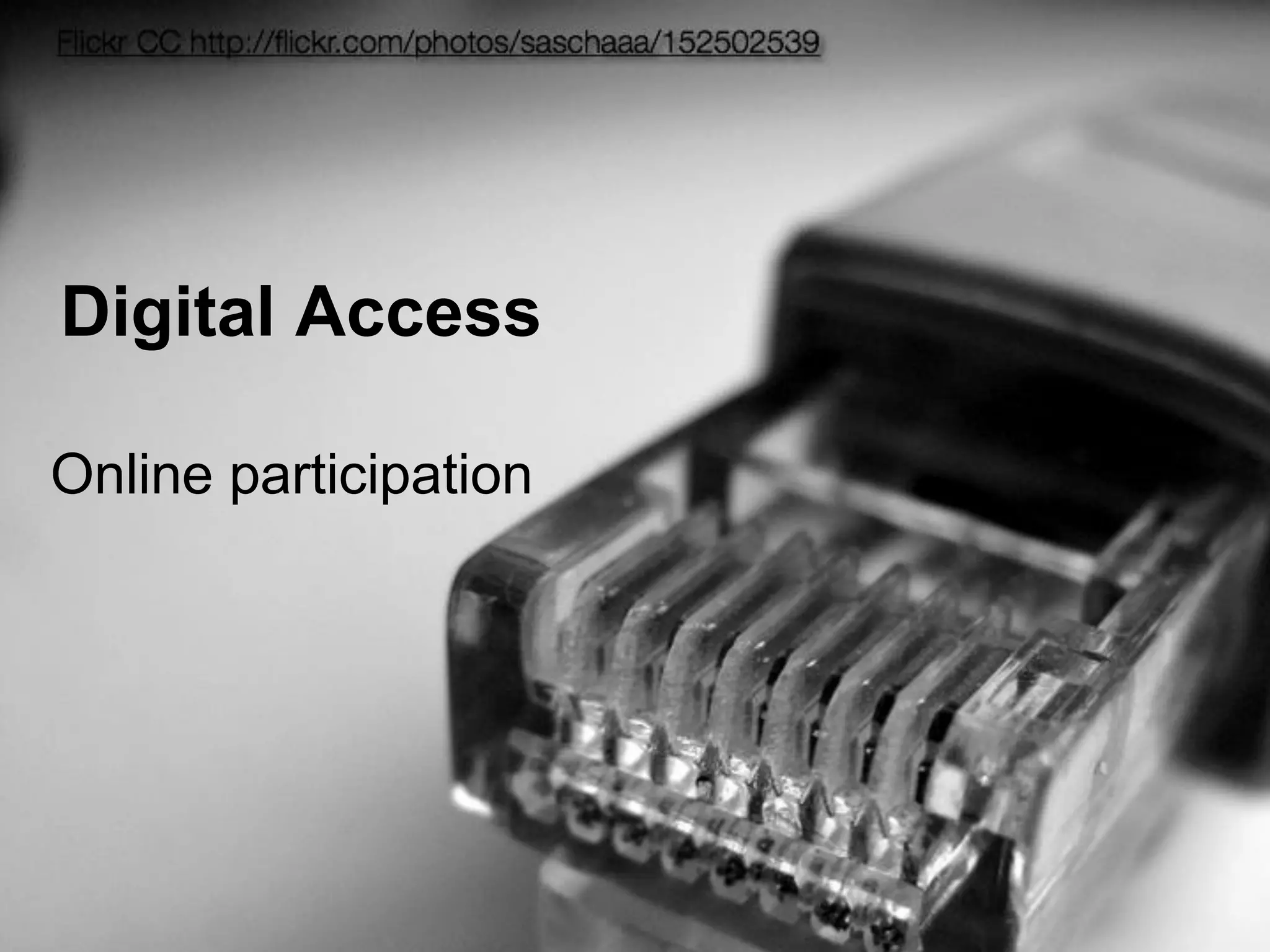 Digital Access 
Online participation  