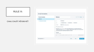 RULE II:
CHAU CHUỐT MỖI BÀIVIẾT
 