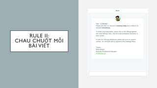 RULE II:
CHAU CHUỐT MỖI
BÀI VIẾT
 