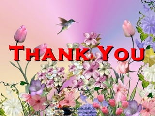 Thank YouThank You
Book Reference: Kabir, SMS (2017).Book Reference: Kabir, SMS (2017).
Essentials of Counseling. AbosarEssentials of Counseling. Abosar
4646
 