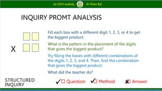Patterns Inquiry Prompt Session 5 - 21st Century Pedagogy - Learning Mathematics through ...