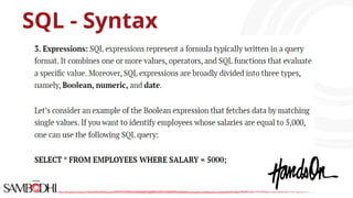 SQL - Syntax