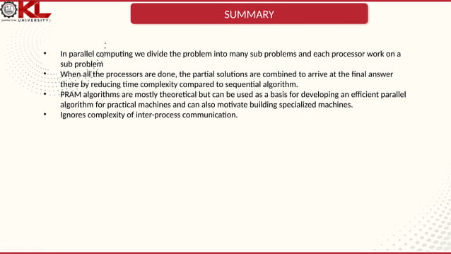 Design and analysis of algorithms-PRAM Alg | PPT