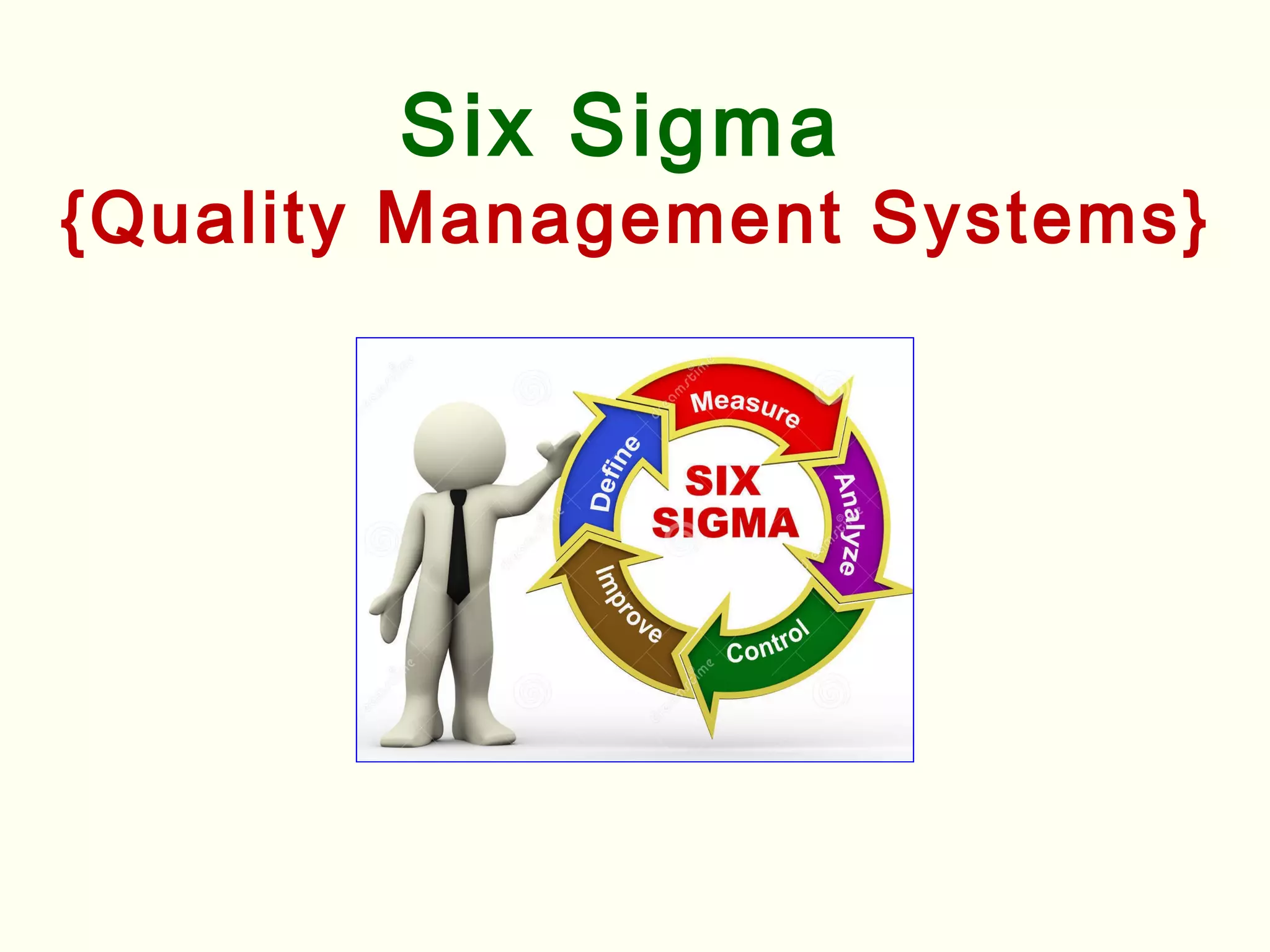 Six Sigma
{Quality Management Systems}
 