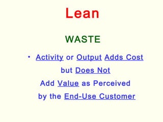 Lean management and six sigma | PPT