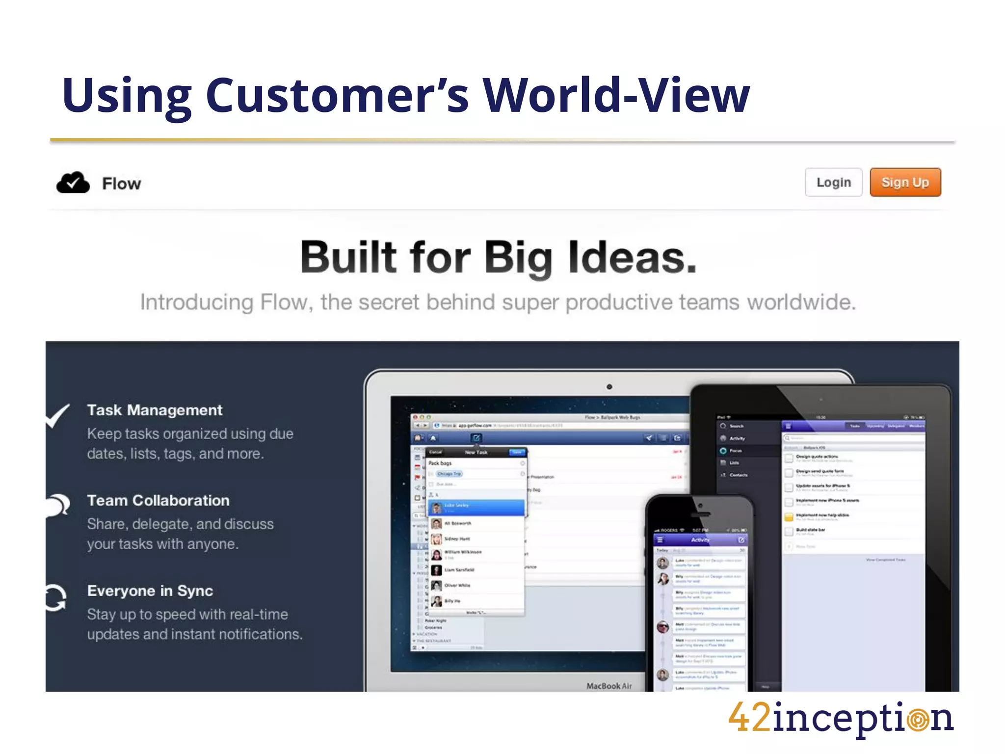 Using Customer’s World-View
 