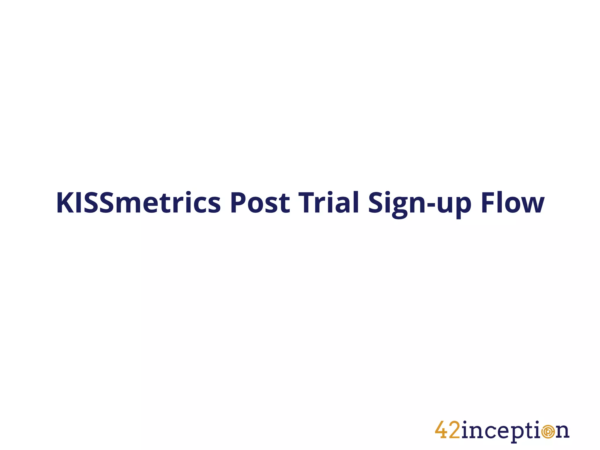 KISSmetrics Post Trial Sign-up Flow
 