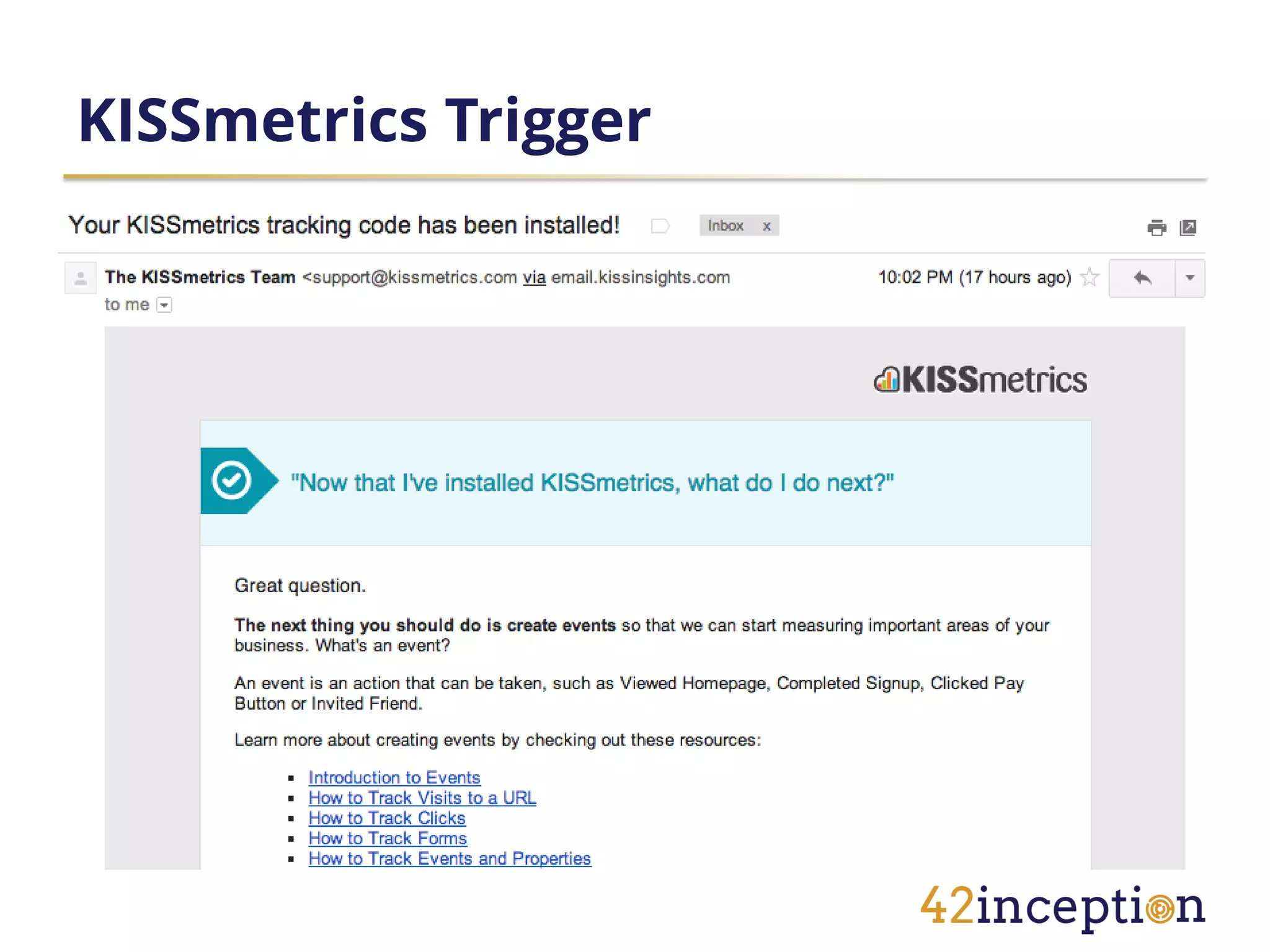 KISSmetrics Trigger
 