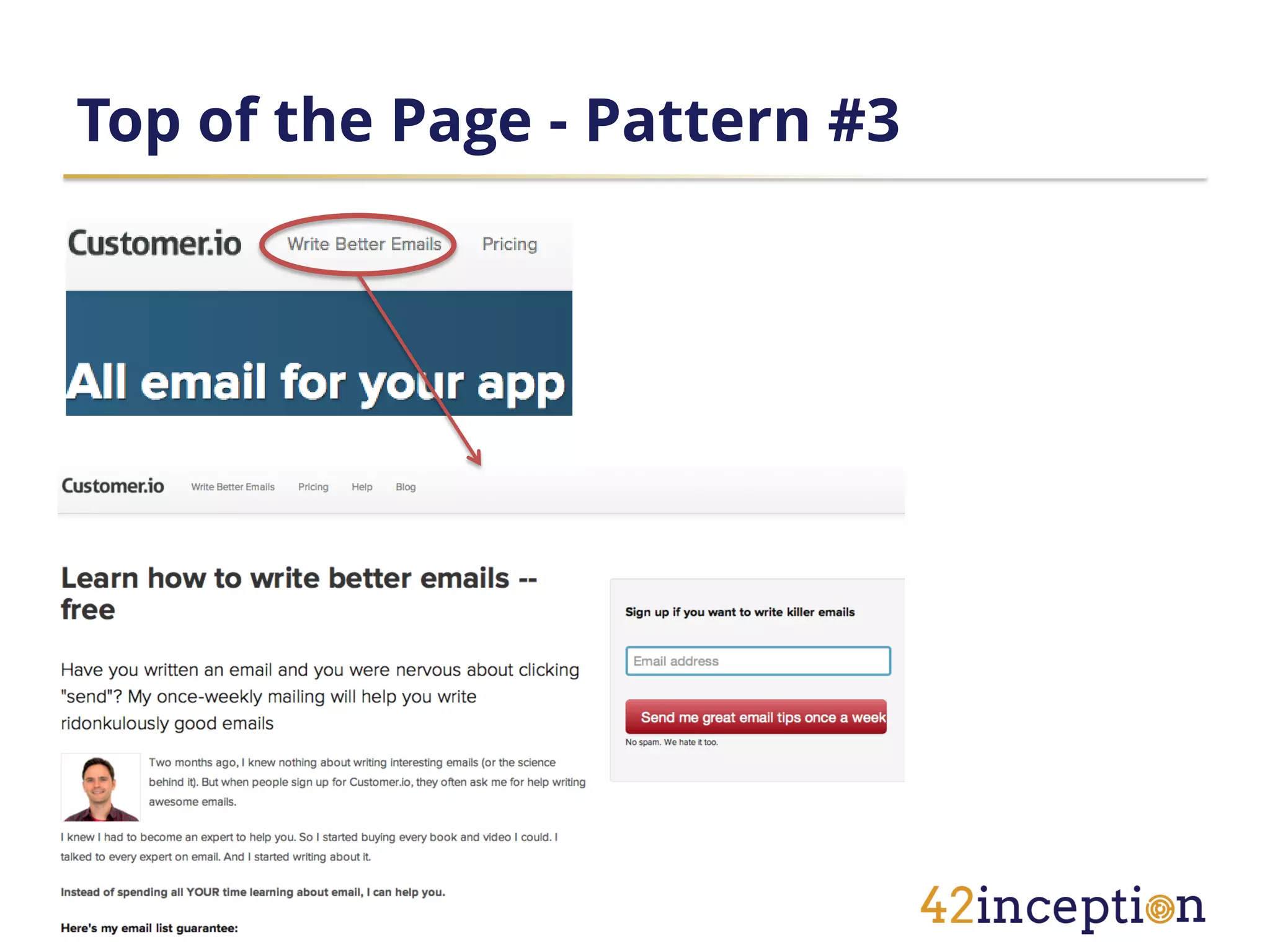 Top of the Page - Pattern #3
 