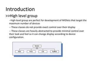 Session5 J2ME High Level User Interface(HLUI) part1 | PPT