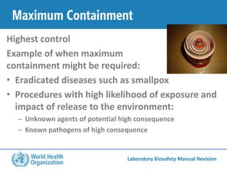 WHO Laboratory Biosafety Manual Revision Update | PDF