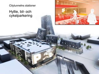 Hyllie, bil- och  cykelparkering Citytunnelns stationer 2010-01-14 