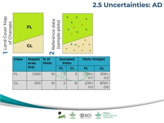 2.5 Uncertainties: ADLandCoverMap
ofChanges
1
GL
FL
Referencedata
(sampleplots)
2
 