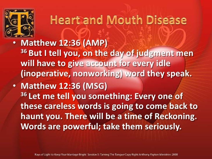 Session 5 Taming The Tounge