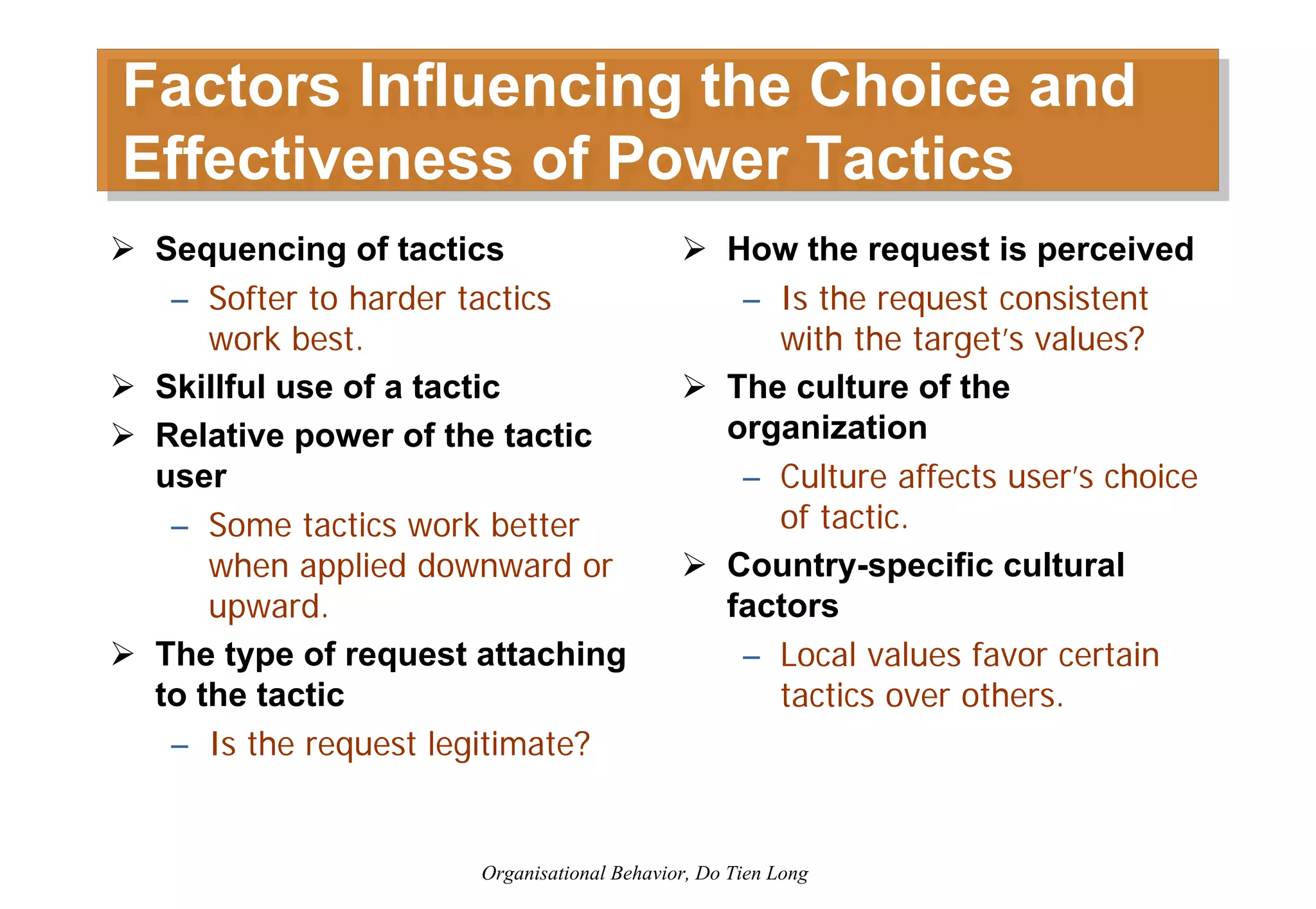 Organizational Behavior - Session 6