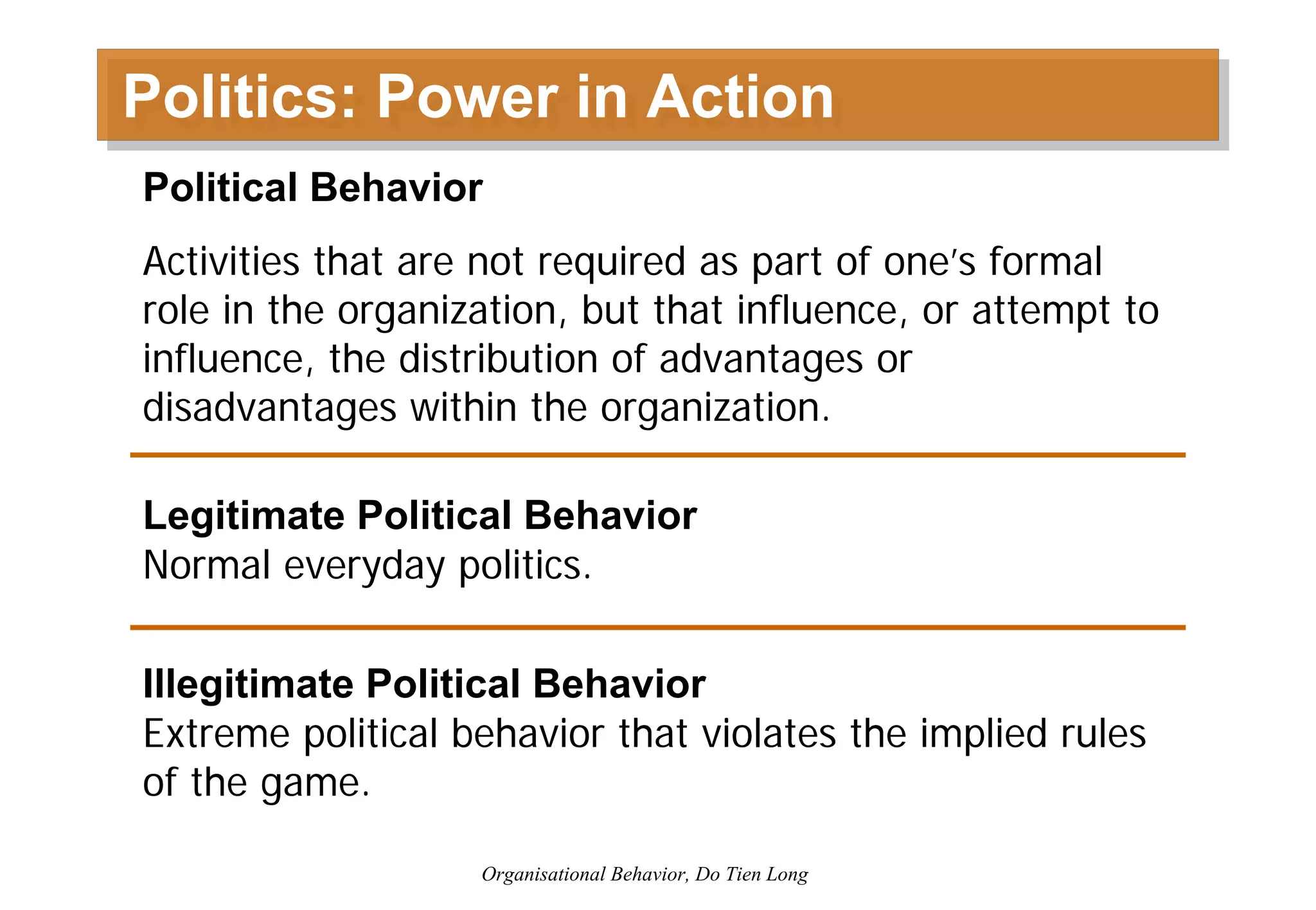 Organizational Behavior - Session 6