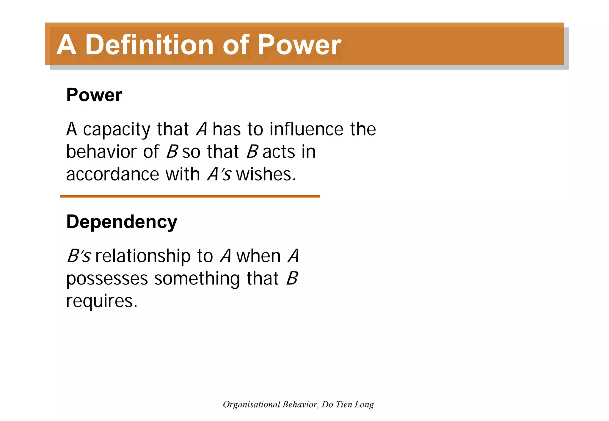 Organizational Behavior - Session 6