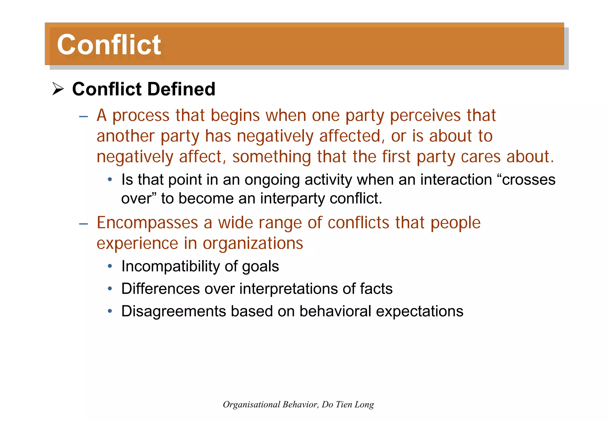 Organizational Behavior - Session 6