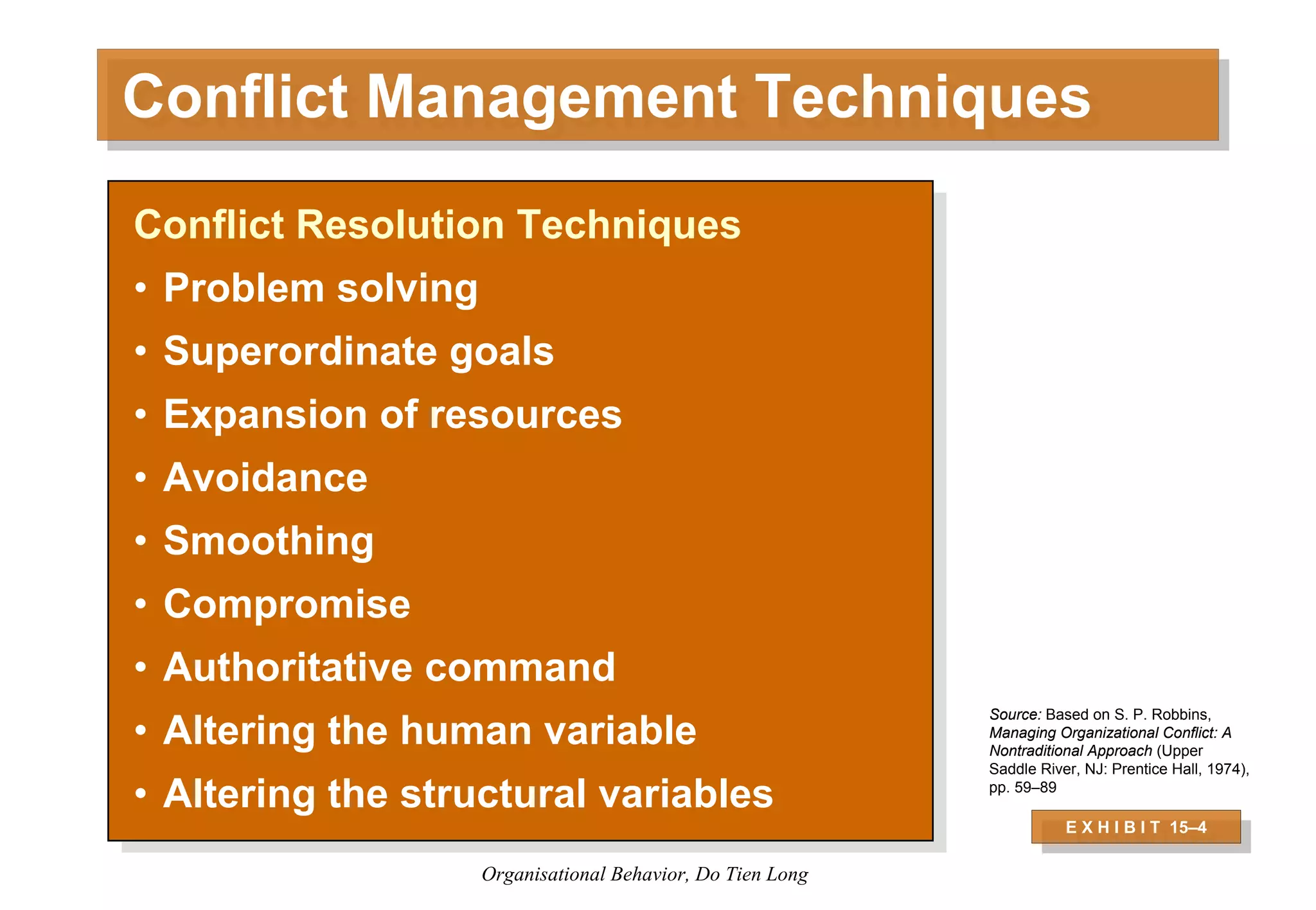 Organizational Behavior - Session 6
