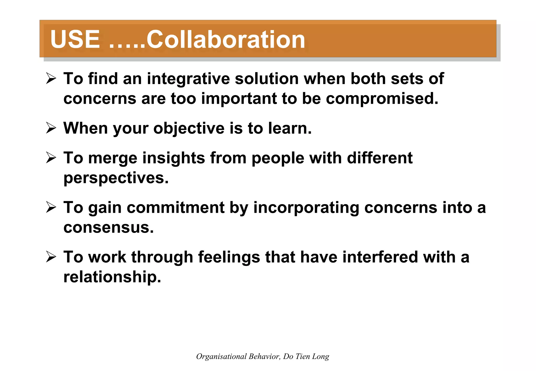 Organizational Behavior - Session 6