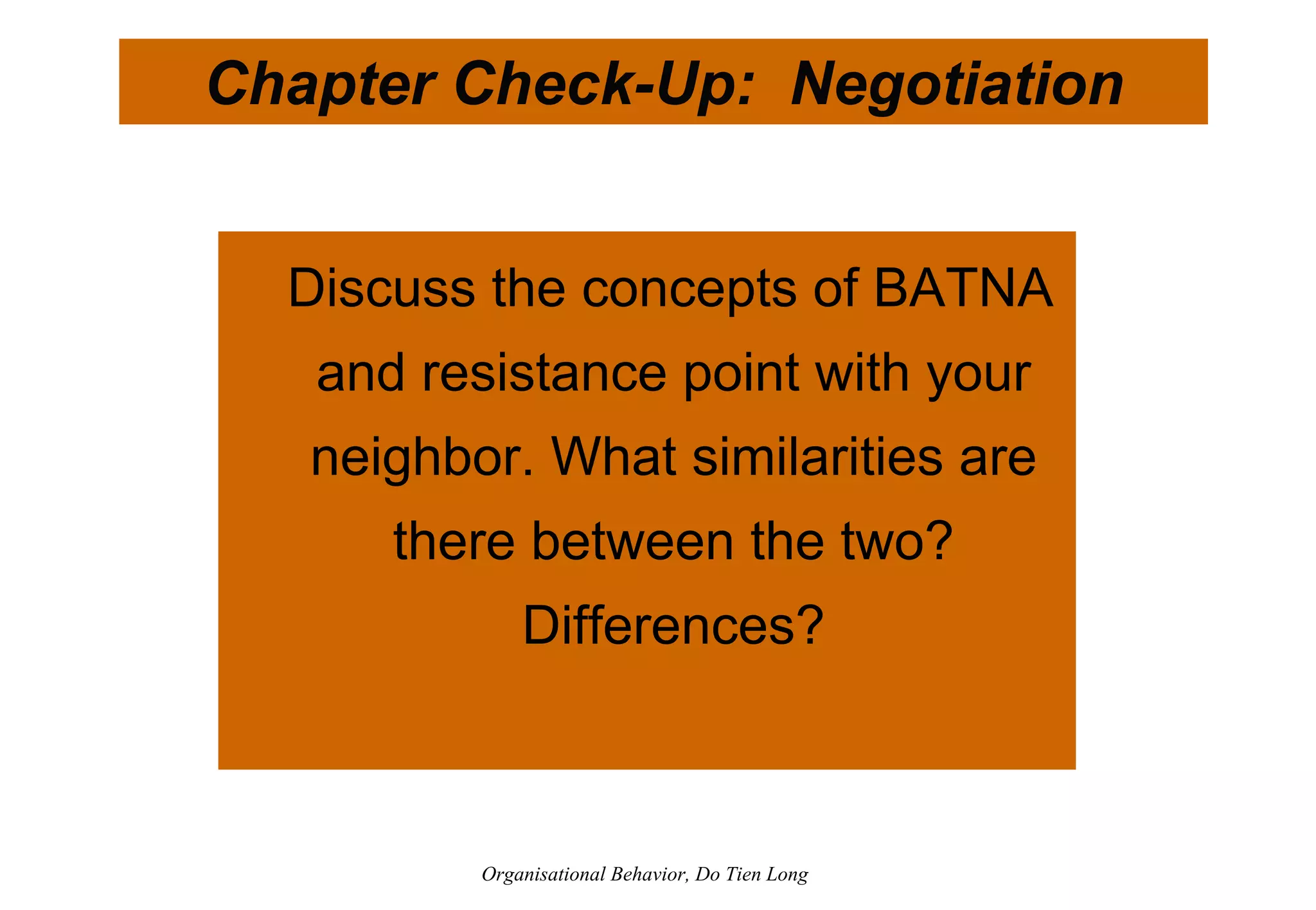 Organizational Behavior - Session 6