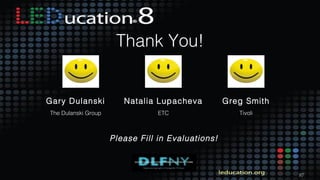 87
Gary Dulanski
The Dulanski Group
Natalia Lupacheva
ETC
Greg Smith
Tivoli
Thank You!
Please Fill in Evaluations!
 