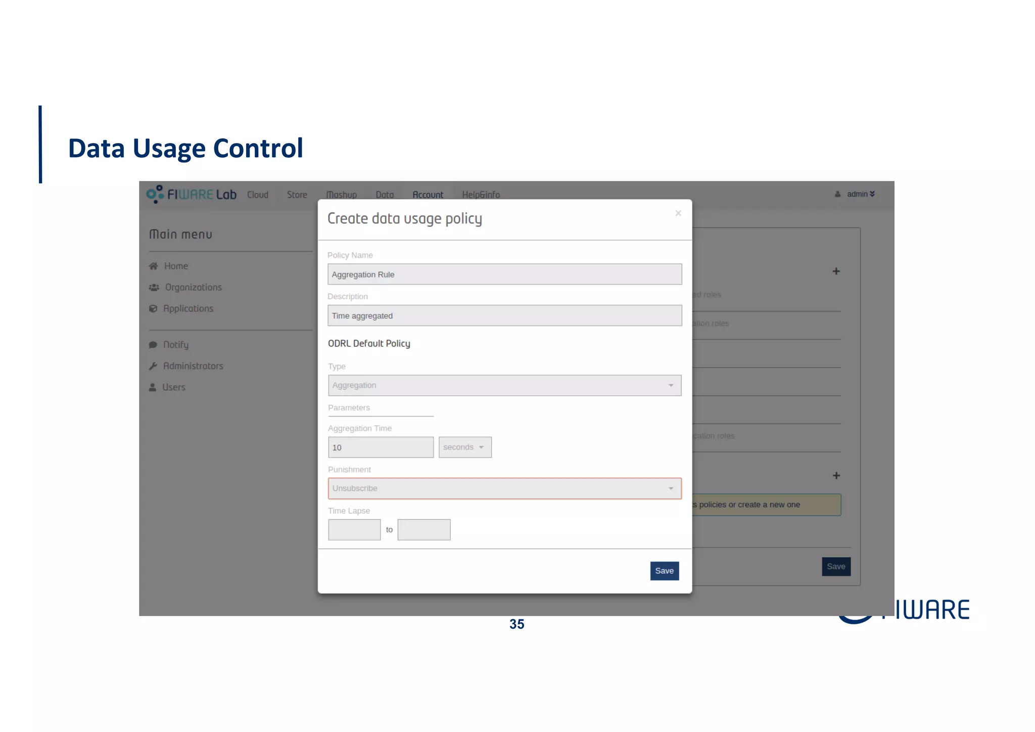 Data Usage Control
35
 