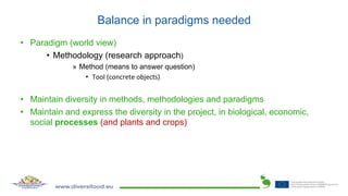DIVERSIFOOD Final Congress - Session 6 - Paradigm shift for muti-actor and transdisciplinary research - Edwin Nuijten