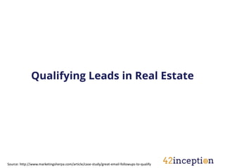 Qualifying Leads in Real Estate




Source: http://www.marketingsherpa.com/article/case-study/great-email-followups-to-qualify
 