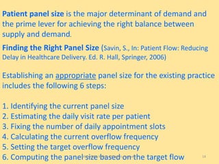 Patient Panel Discussion Primary care clinics-managing physician patient panels | PDF