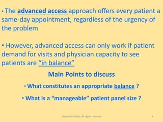 Patient Panel Discussion Primary care clinics-managing physician patient panels | PDF