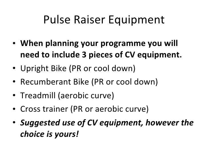 Why do we do a pulse raiser?