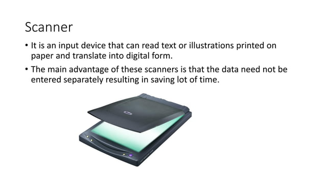 SESSION 6 - Input Devices - Optical Scanners and Magnetic Ink Character ...