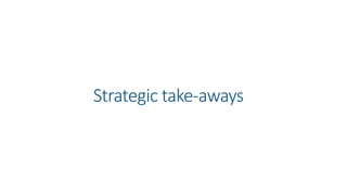 Strategic take-aways
 