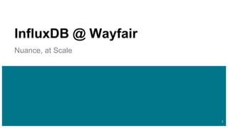 InfluxDB @ Wayfair
Nuance, at Scale
1
 