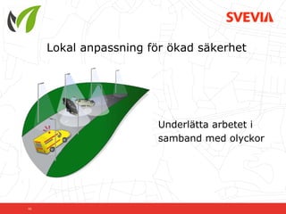 Lokal anpassning för ökad säkerhet




                       Underlätta arbetet i
                       samband med olyckor




10
 
