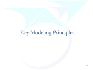9
Key Modeling Principles
 