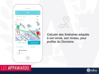 Calculer des itinéraires adaptés
à son envie, son niveau, pour
profiter du Domaine.
 