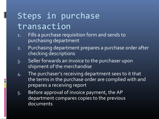 Purchasing Transaction Session 6 merchandising1 | PPT
