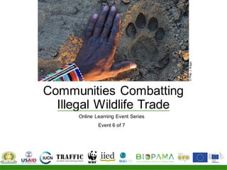 Communities Combatting
Illegal Wildlife Trade
Online Learning Event Series
Event 6 of 7
©PhilipJ.Briggs
 