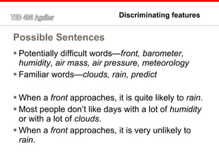 Humidity Sentence Secondary Vocabulary Instruction | PPT
