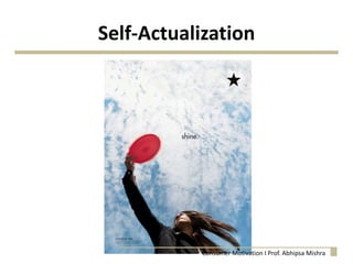 Self-Actualization
Consumer Motivation I Prof. Abhipsa Mishra
 