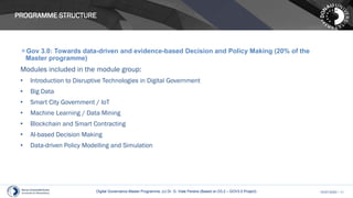 Digital Governance Master Programme. The Gov3.0 Master’s Curriculum | PDF