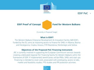 Edif Instruments Session 7: Technology transfer capacity building and proof of concept ...