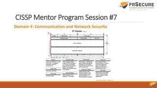 CISSP Mentor Program Session #7
Domain 4: Communication and Network Security
 