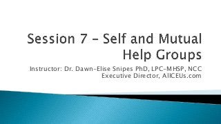 Instructor: Dr. Dawn-Elise Snipes PhD, LPC-MHSP, NCC
Executive Director, AllCEUs.com
 