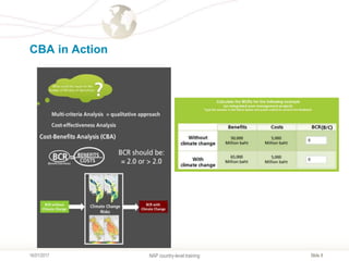 Slide 8
CBA in Action
16/01/2017 NAP country-level training
 